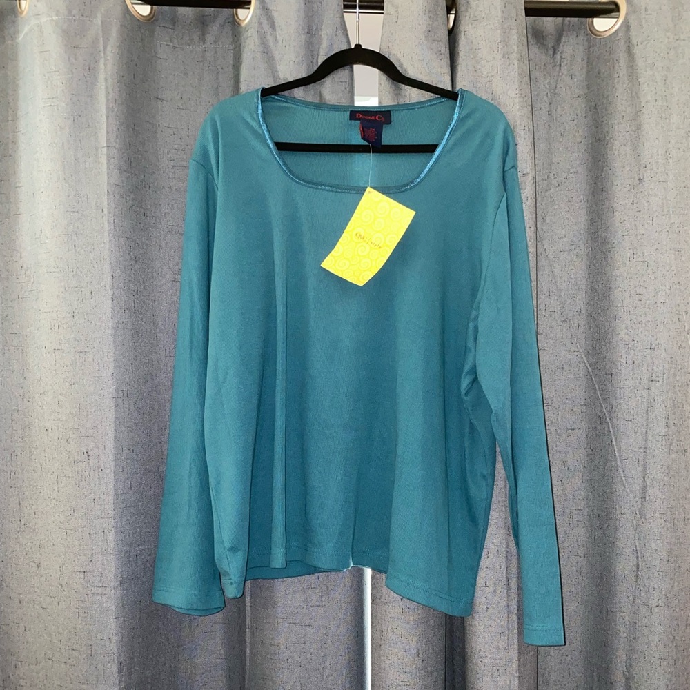 Size 3X Denim & co blue top